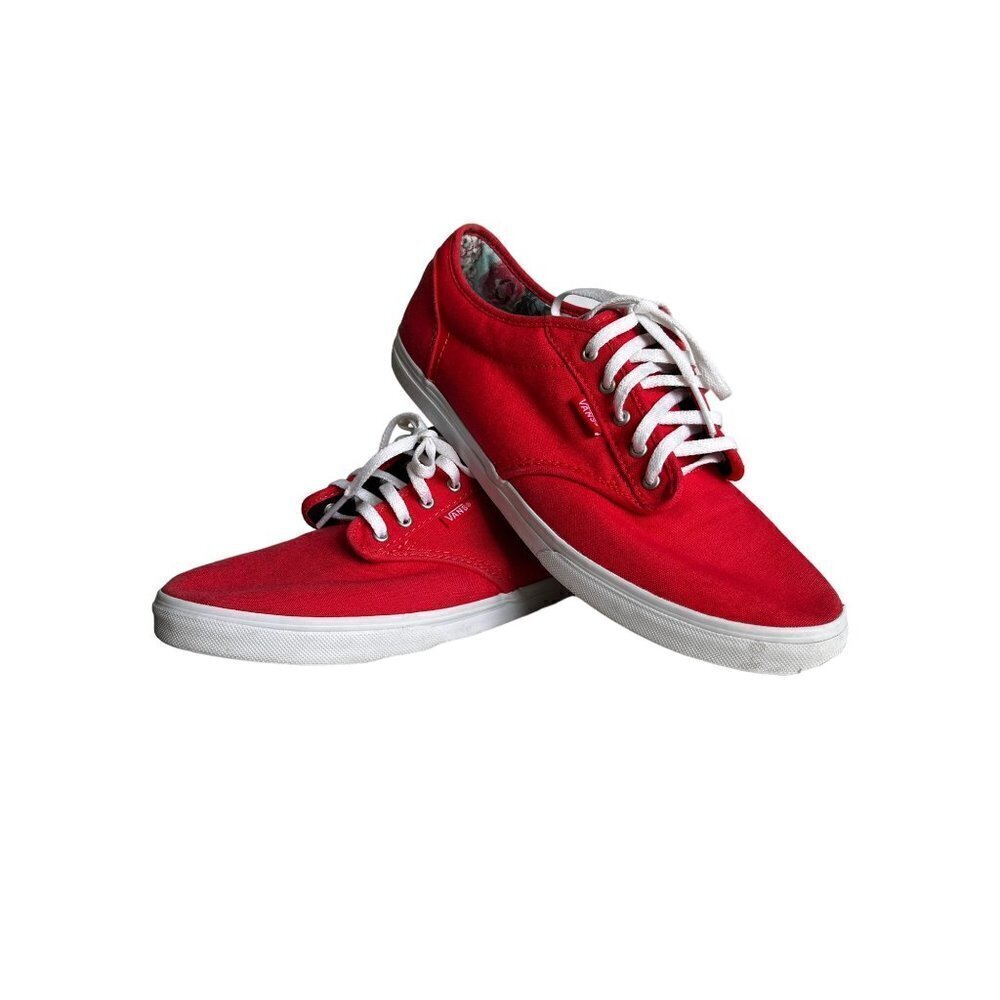 Vans Atwood Low Coral Skate Lace Up Sneakers Floral Interior Size 11 TB4R